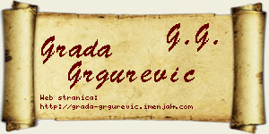Grada Grgurević vizit kartica